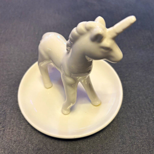 Weiße einhorn figur - weiße, einhorn-figur