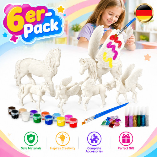 Einhorn malset 6er set - einhorn, 6er-set