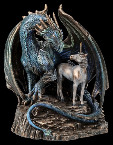 Drachenfigur mit einhorn - drachenfigur,