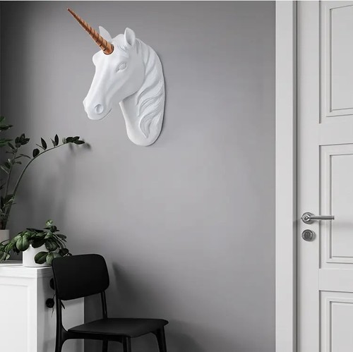 Einhorn kopf dekofigur - einhorn,