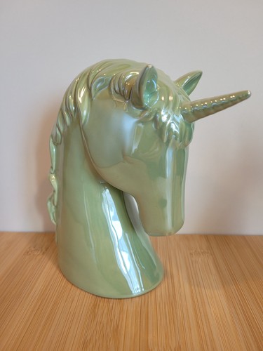 Einhorn figur büste keramik - figur,