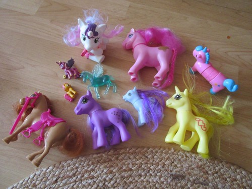 Grosses set pony - pferd, einhorn